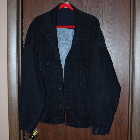 Black Denim "Mountaineer" Casino Jacket - Made in the USA - XXL - Picture 1 of 7